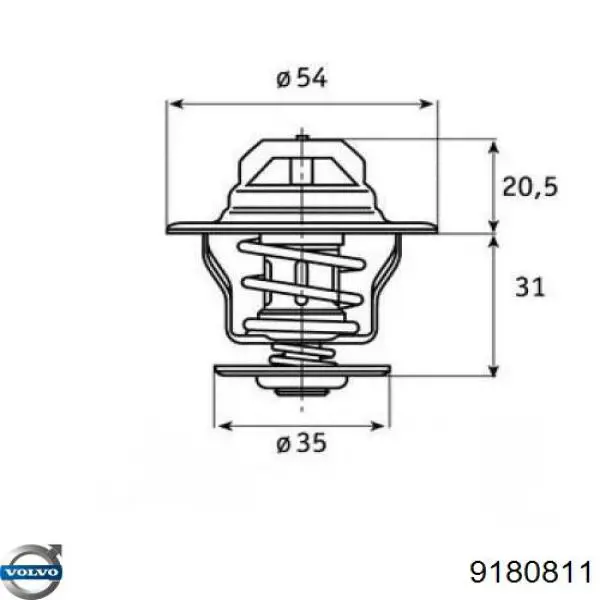 Купить 9180811 Volvo Автомобильный термостат