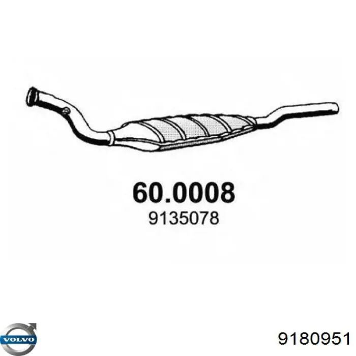 Купить 9146808 Volvo Преобразователь отработавших газов