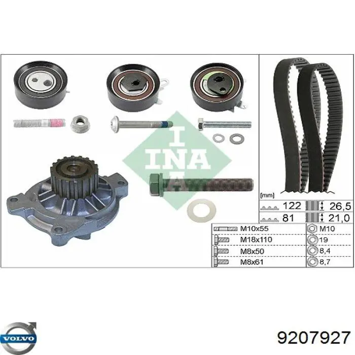Ролик натяжителя ремня ТНВД Volvo 9207927 цена, от 25.80 USD