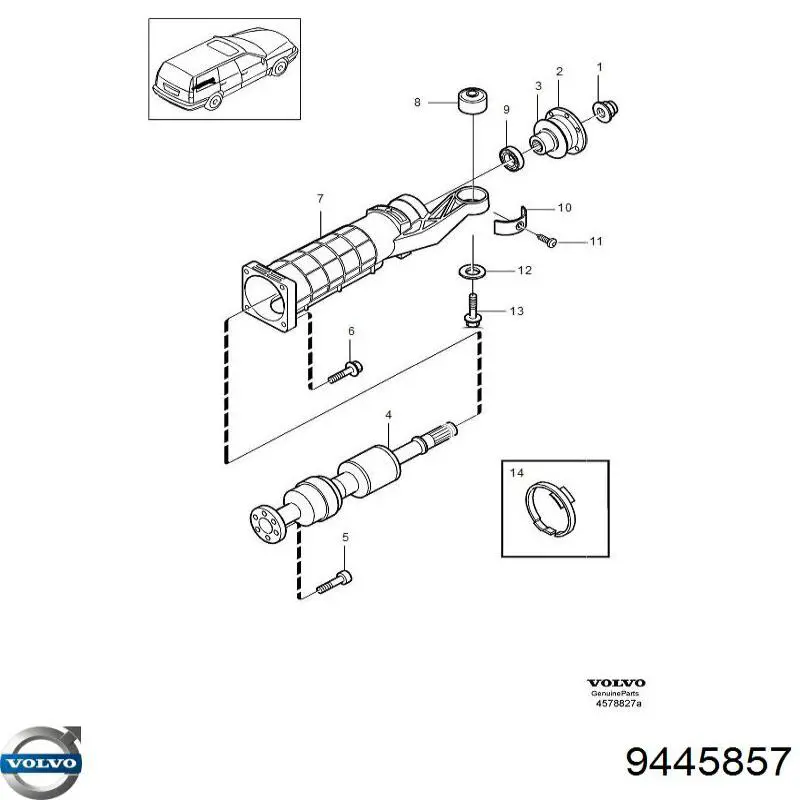 Карданный подшипник Volvo 9445857 цена, от 29.63 USD