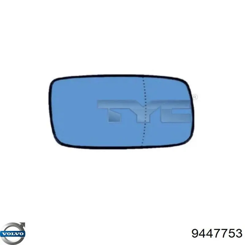 Купить 9447753 Volvo Стекло зеркала заднего вида, левого