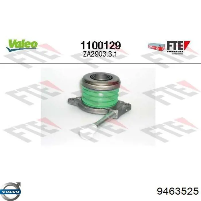 Цилиндр сцепления рабочий с выжимным подшипником Volvo 9463525 цена, от 61.27 USD
