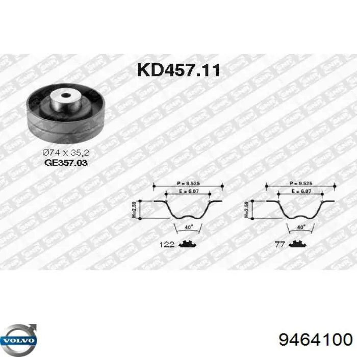 9464100 Volvo ремень грм