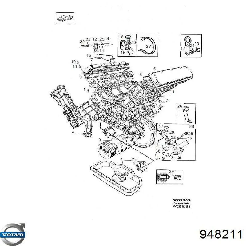 948211 Volvo braçadeira de plástico universal