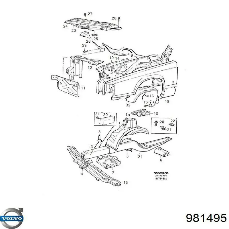  Volvo 981495 цена, от 2.58 USD