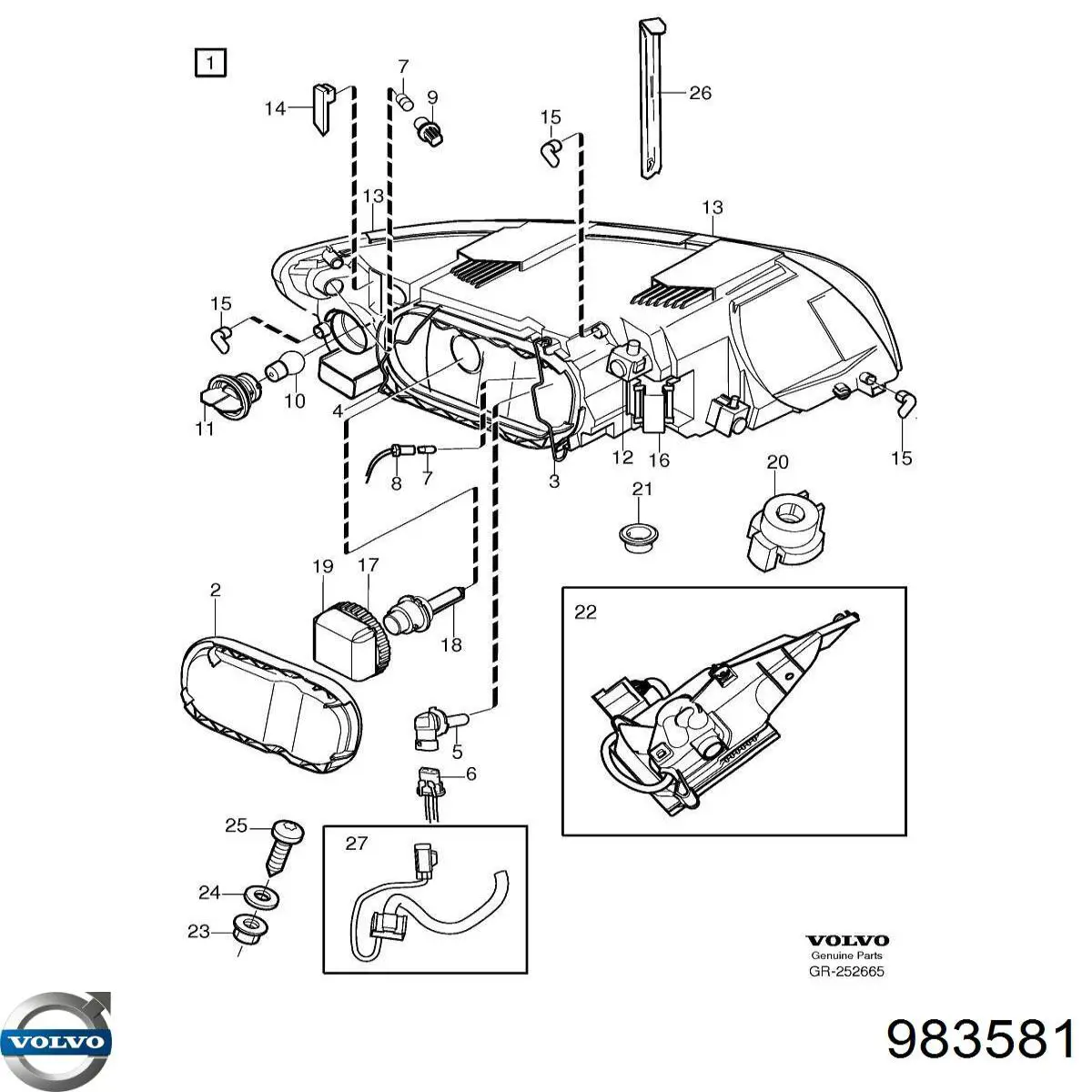Лампочка ксеноновая Volvo 983581