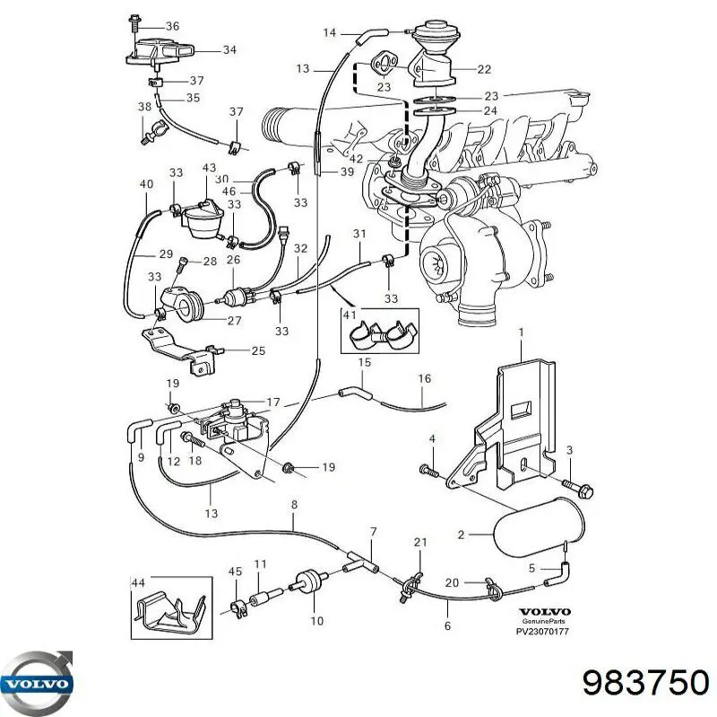 Хомут пластиковый универсальный 983750 Volvo