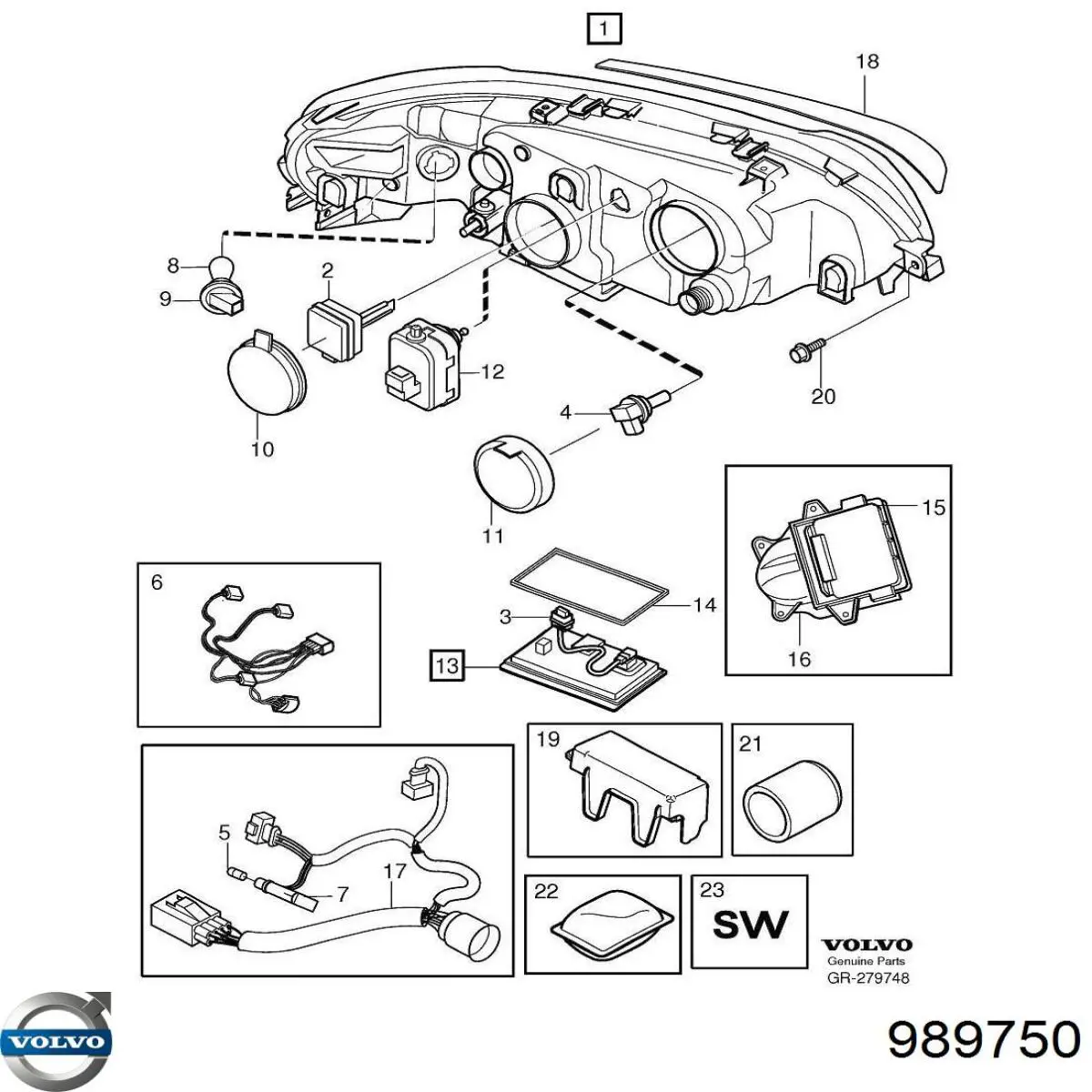 Лампочка ближнего света Volvo 989750 цена, от 8.46 USD