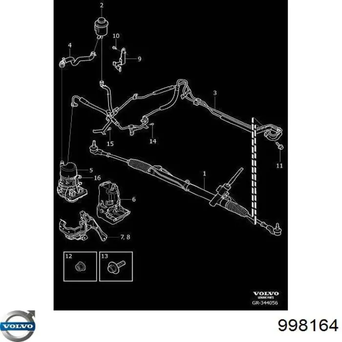 998164 Volvo Proteção de motor, de panela (da seção de motor)