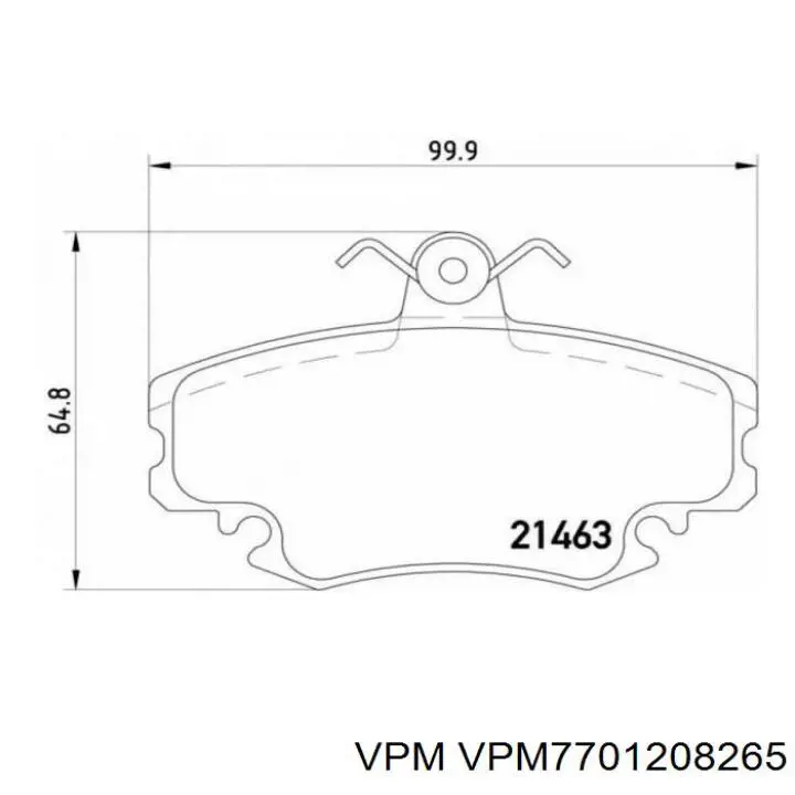 VPM7701208265 VPM колодки тормозные передние дисковые