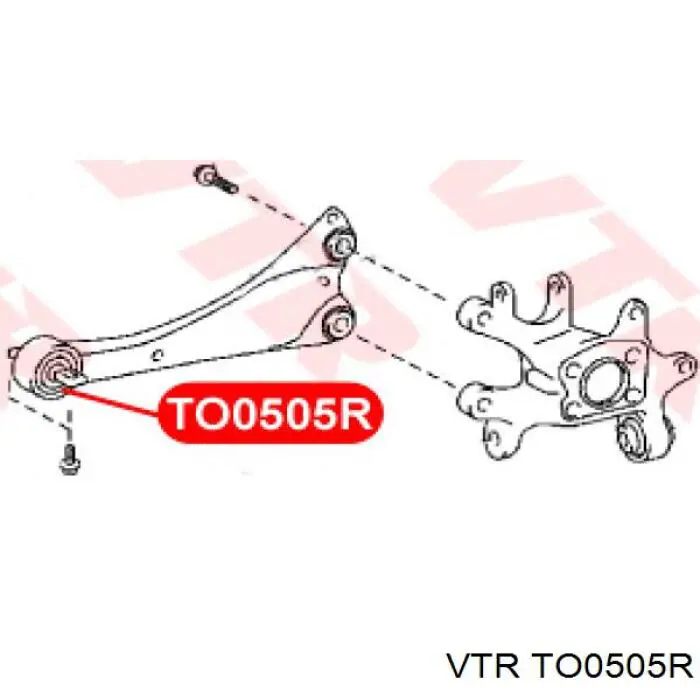 Сайлентблок заднего продольного рычага передний TO0505R VTR
