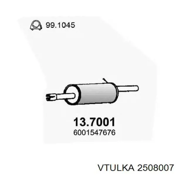 Подушка глушителя 2508007 Vtulka