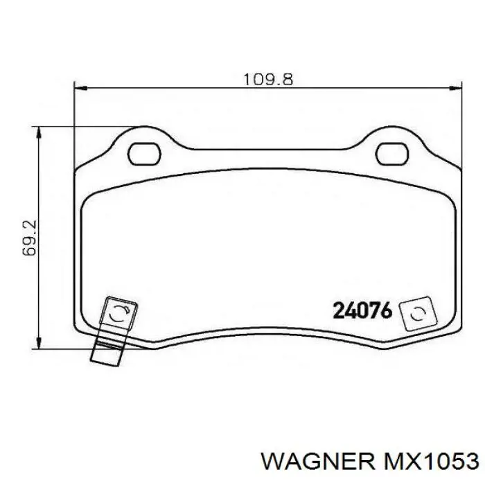 Задние тормозные колодки MX1053 Wagner