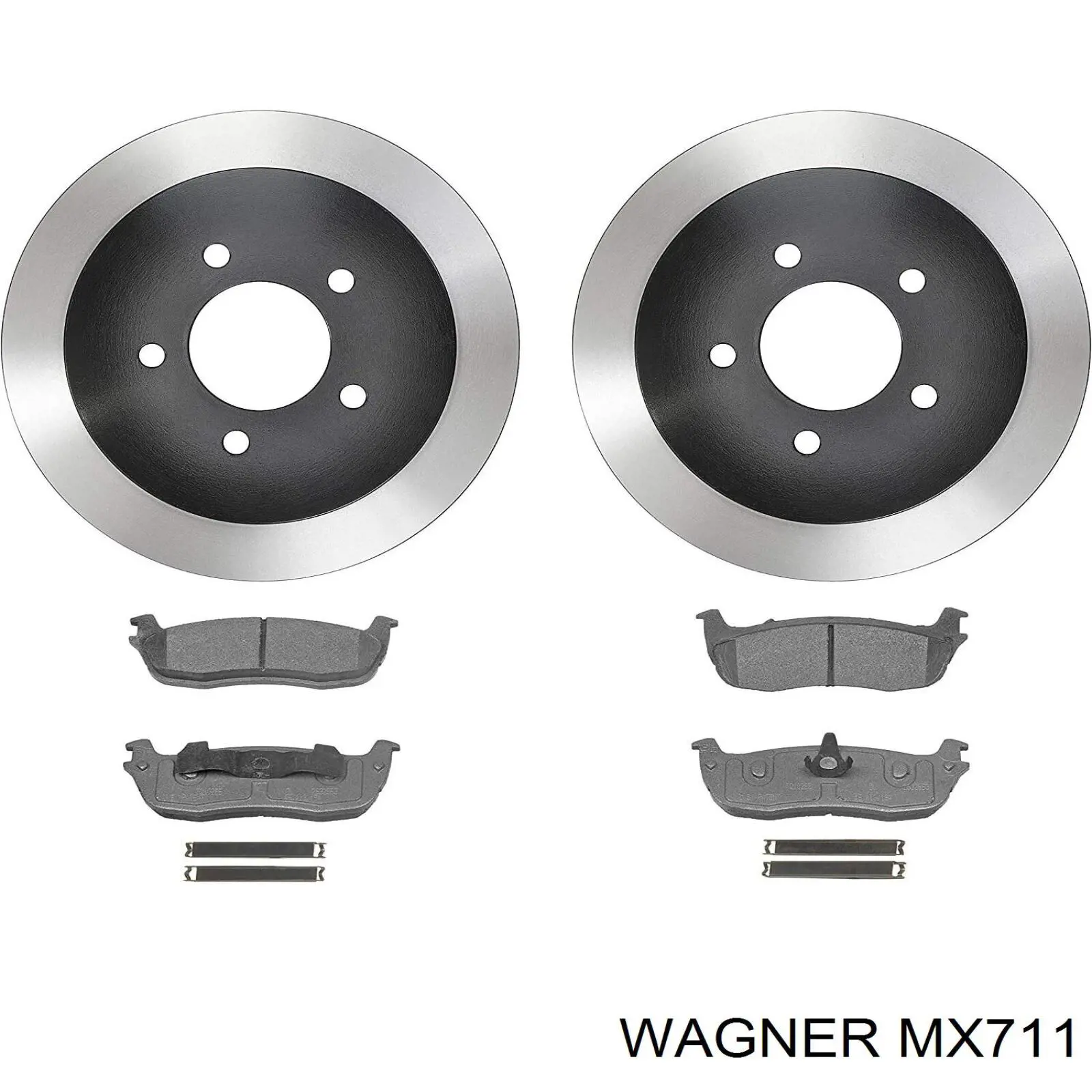 MX711 Wagner колодки тормозные задние дисковые
