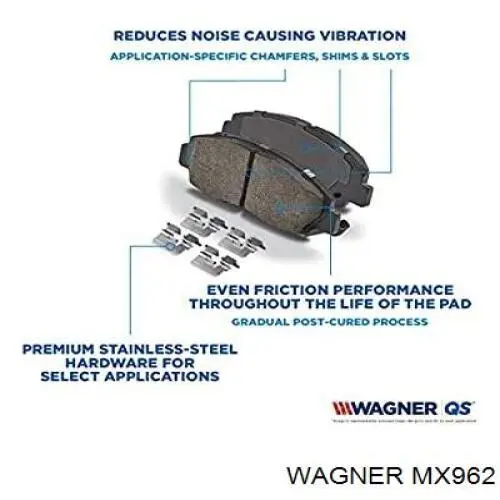 Купить MX962 Wagner Колодки тормозные