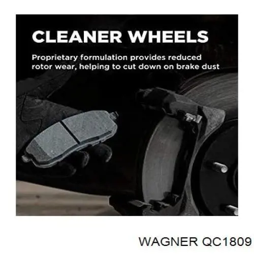 Колодки тормозные задние дисковые WAGNER QC1809