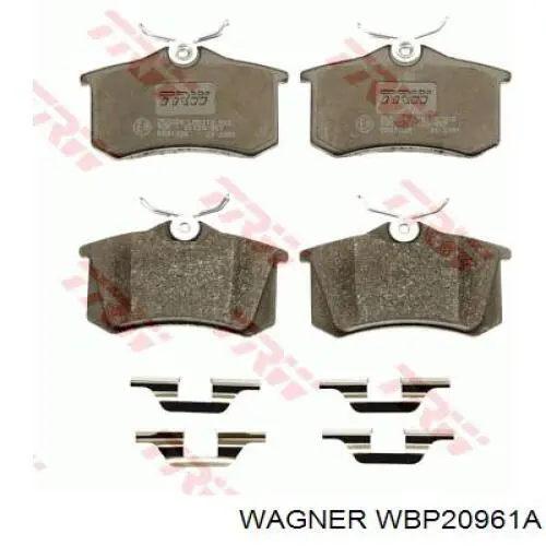 Колодки дисковые  Wagner WBP20961A цена, от 28.63 USD