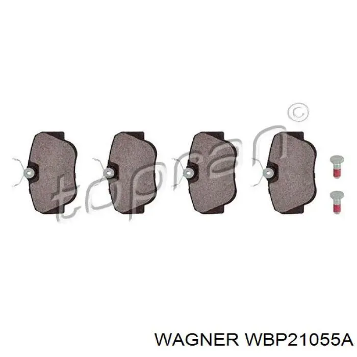 WBP21055A Wagner колодки тормозные передние дисковые