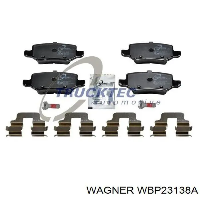 WBP23138A Wagner колодки тормозные задние дисковые