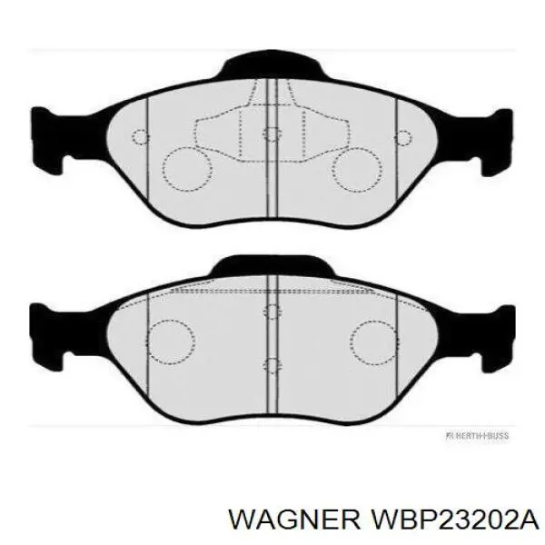 WBP23202A Wagner Колодки передние
