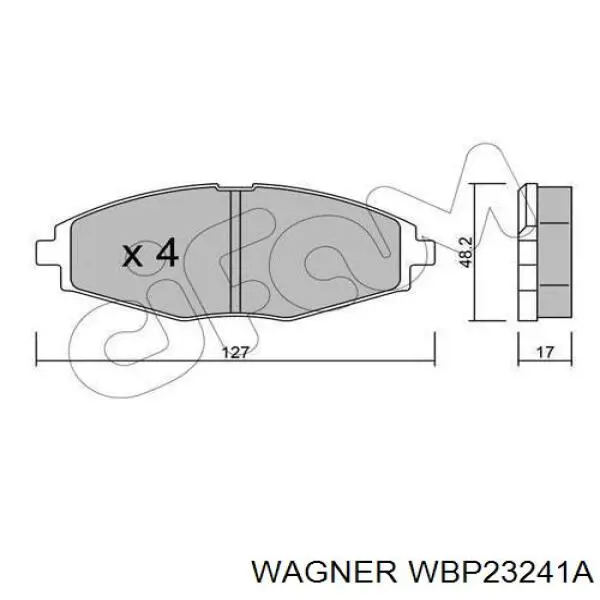 Передние тормозные колодки WBP23241A Wagner