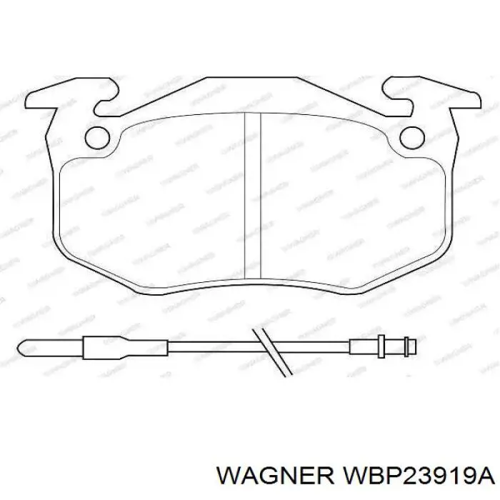 WBP23919A Wagner колодки тормозные передние дисковые