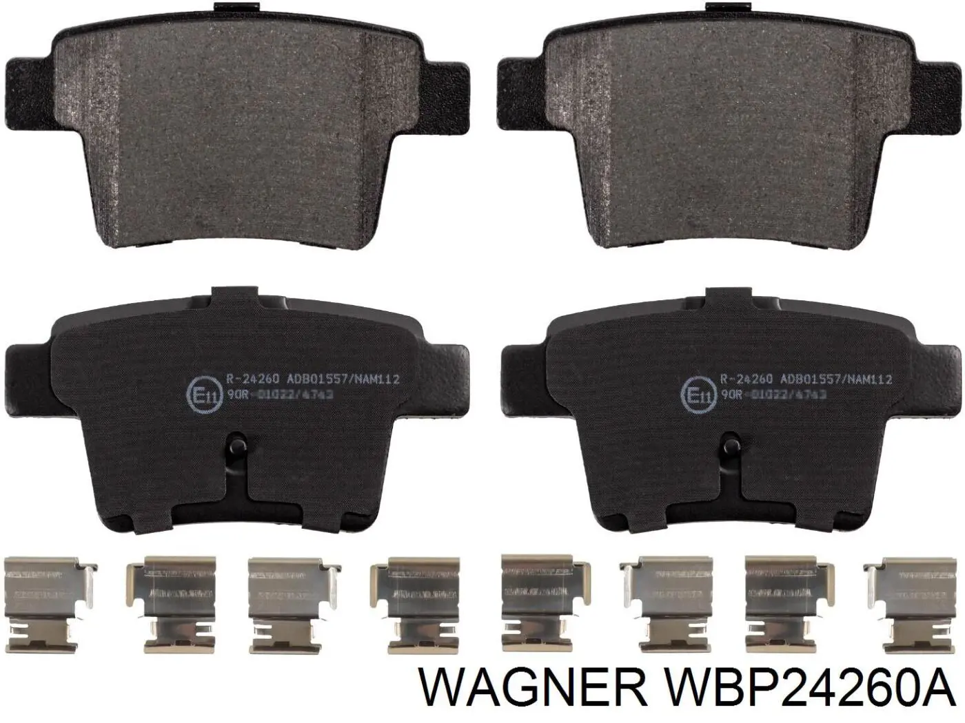 WBP24260A Wagner колодки тормозные задние дисковые