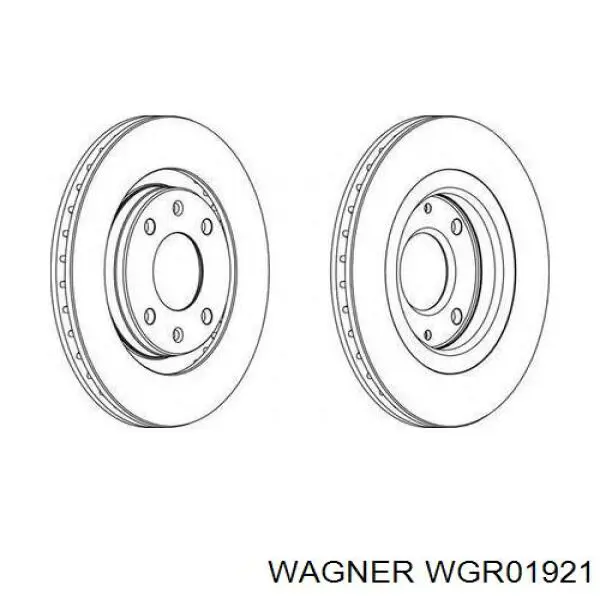 Передние тормозные диски WGR01921 Wagner