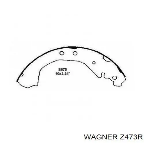 Z473R Wagner Барабанные тормозные колодки