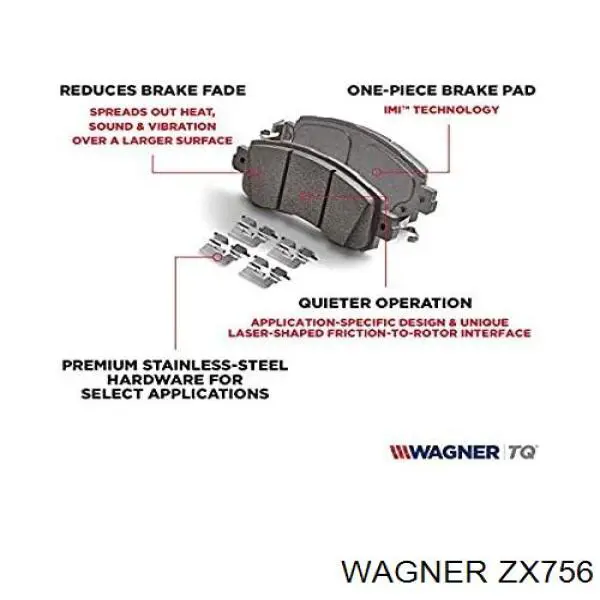 Колодки Wagner ZX756 цена, от 64.52 USD