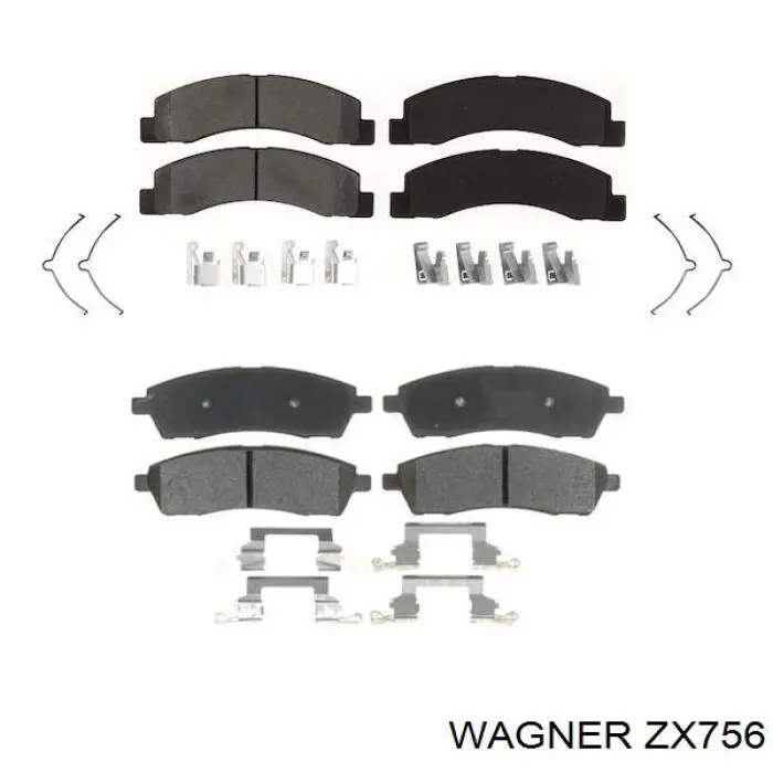 ZX756 Wagner Колодки передние