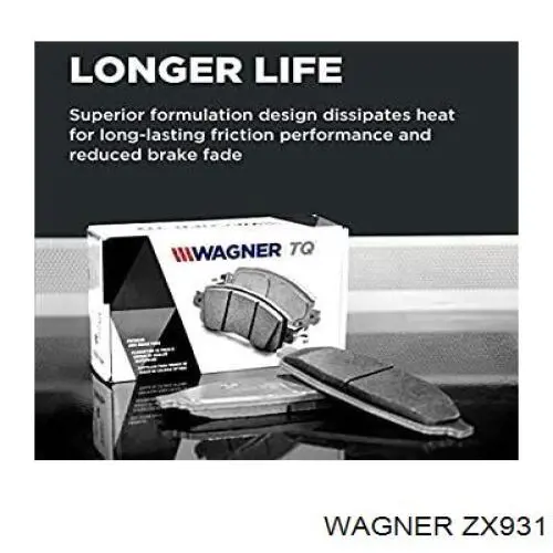 Передние тормозные колодки ZX931 Wagner