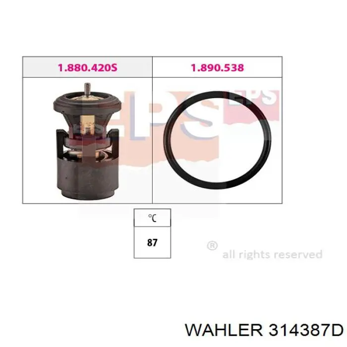 Термостат в корпусе Wahler 314387D цена, от 7.52 USD