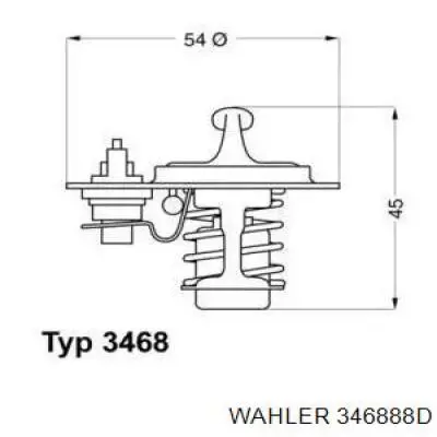 Termostato, refrigerante 346888D Wahler