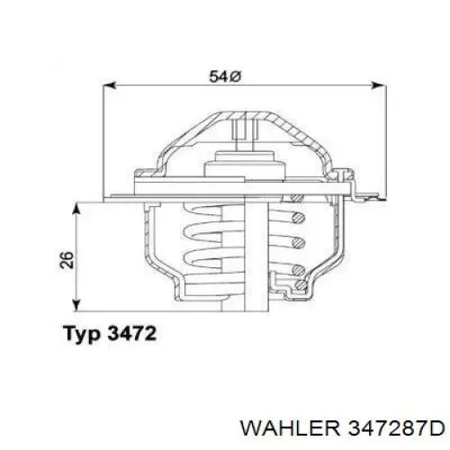 Купить 347287D Wahler Автомобильный термостат