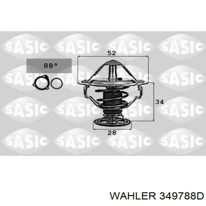 Термостат в сборе Wahler 349788D