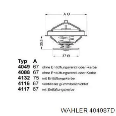 Termostato 404987D Wahler