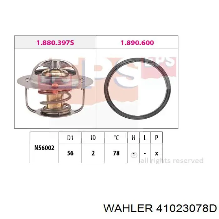 Термостат в корпусе Wahler 41023078D цена, от 10.50 USD