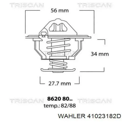 41023182D Wahler Авто термостат