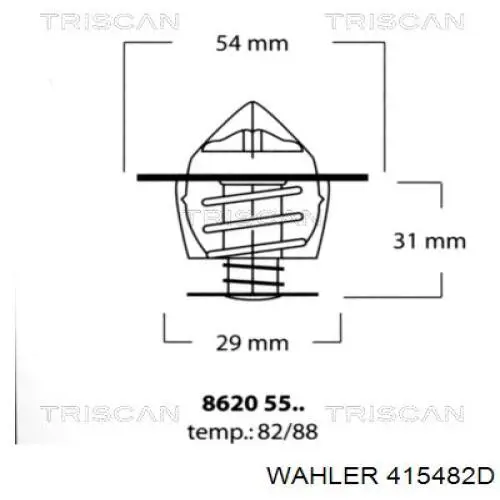 Термостат 415482D Wahler