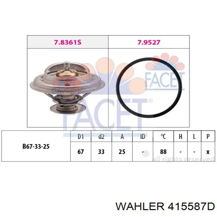 Termostato 415587D Wahler