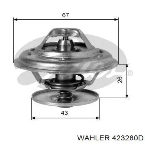 Termostato, refrigerante 423280D Wahler