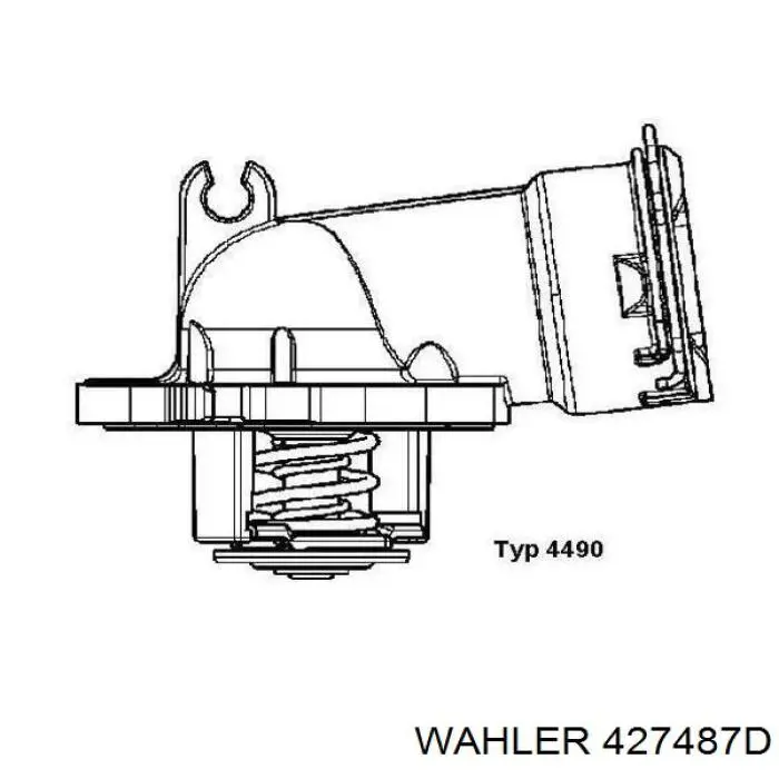 Термостат в сборе Wahler 427487D