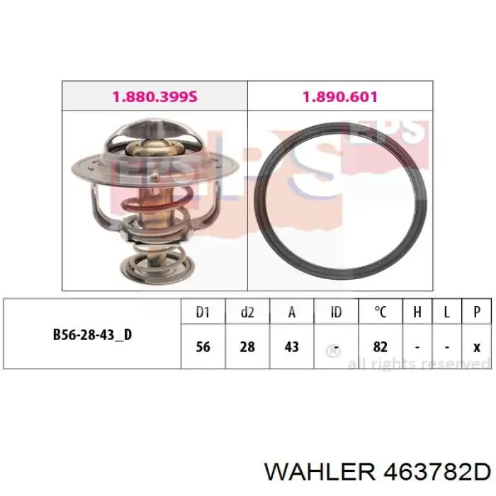 Термостат в корпусе Wahler 463782D цена, от 12.36 USD