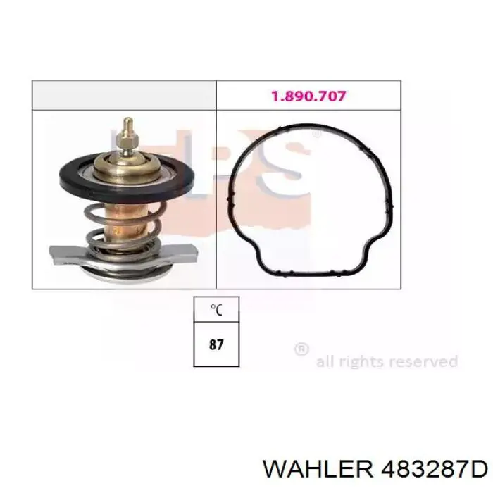 Термостат в корпусе Wahler 483287D цена, от 28.95 USD