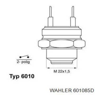 126414 Talbot датчик температуры охлаждающей жидкости (включения вентилятора радиатора)