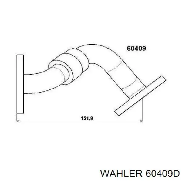 60409D Wahler патрубок системы рециркуляции отработавших газов egr