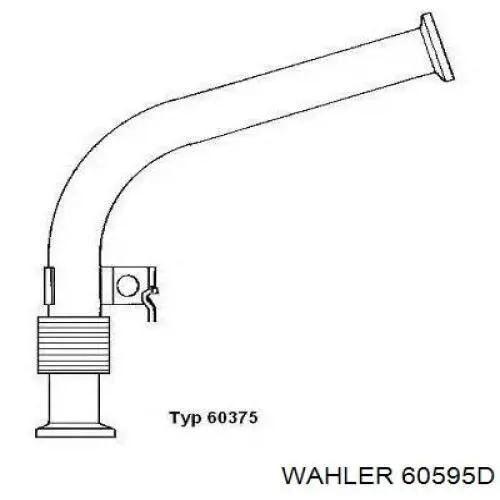 Патрубок системы рециркуляции отработавших газов Wahler 60595D цена, от 11.40 USD