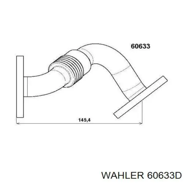 60633D Wahler патрубок системы рециркуляции отработавших газов egr