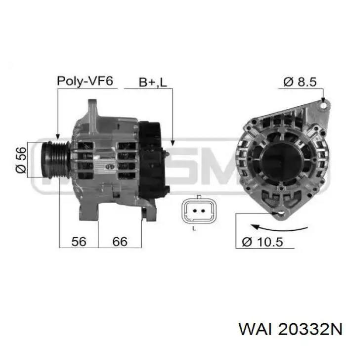 Автомобильный генератор Bosch 0124525151 цена, от 50.67 USD